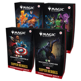 Magic: The Gathering Marvel Super Heroes Commander Deck (EN) Set of 4