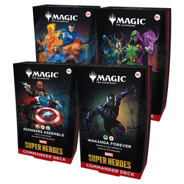 Magic: The Gathering Marvel Super Heroes Commander Deck (EN) Set of 4