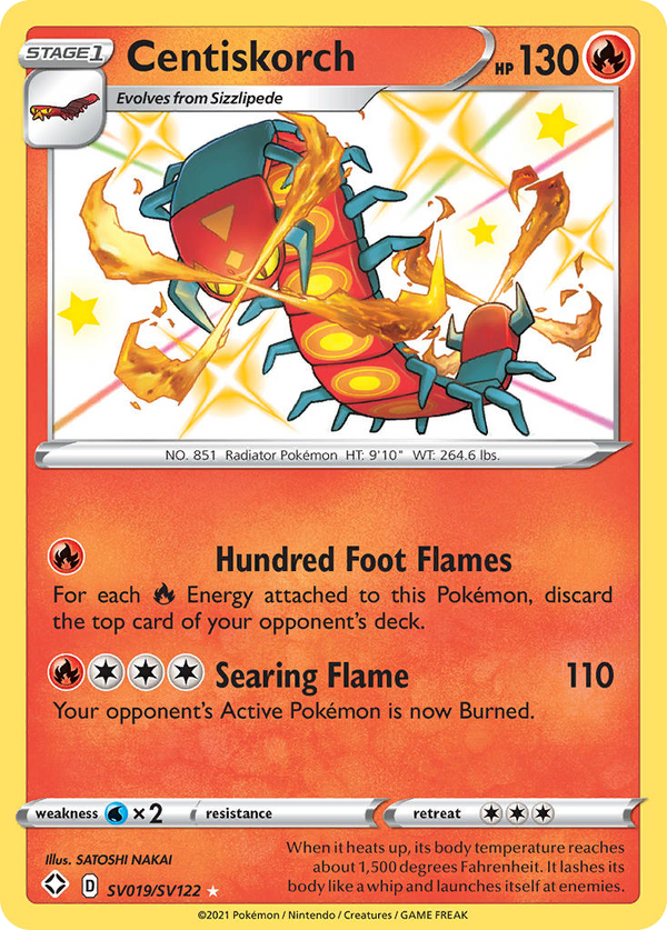 Centiskorch Sv019 122 Shiny Vault Holofoil