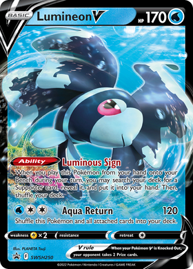 Lumineon V Swsh250 298 Swsh Black Star Promos Holofoil