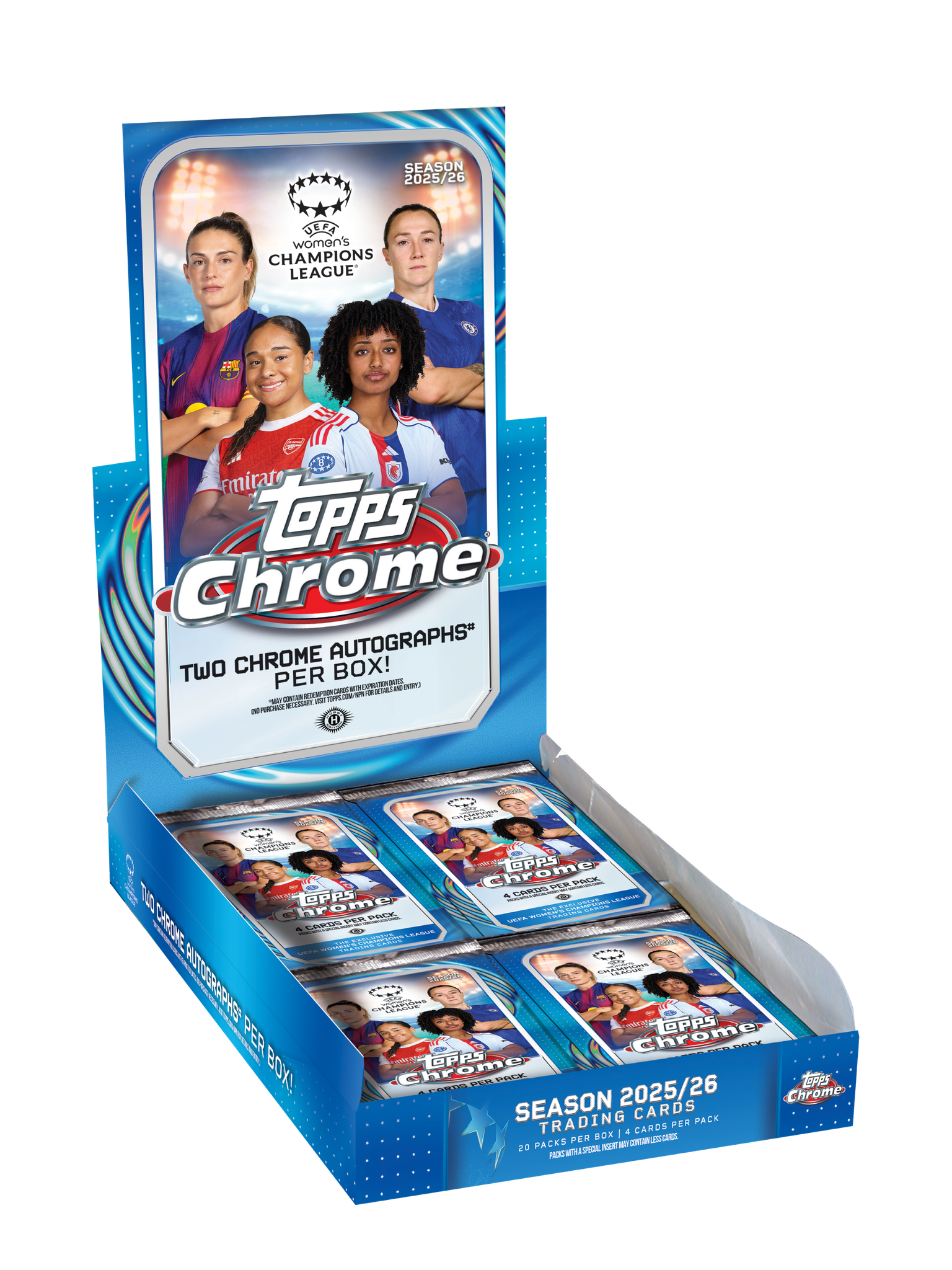 2025/26 Topps UEFA Women's Champions League Chrome Soccer Hobby Box