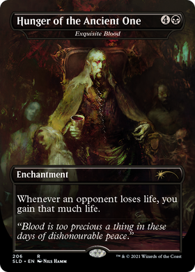 Exquisite Blood (SLD-206) - Secret Lair Drop / Hunger of the Ancient One (Borderless) Foil