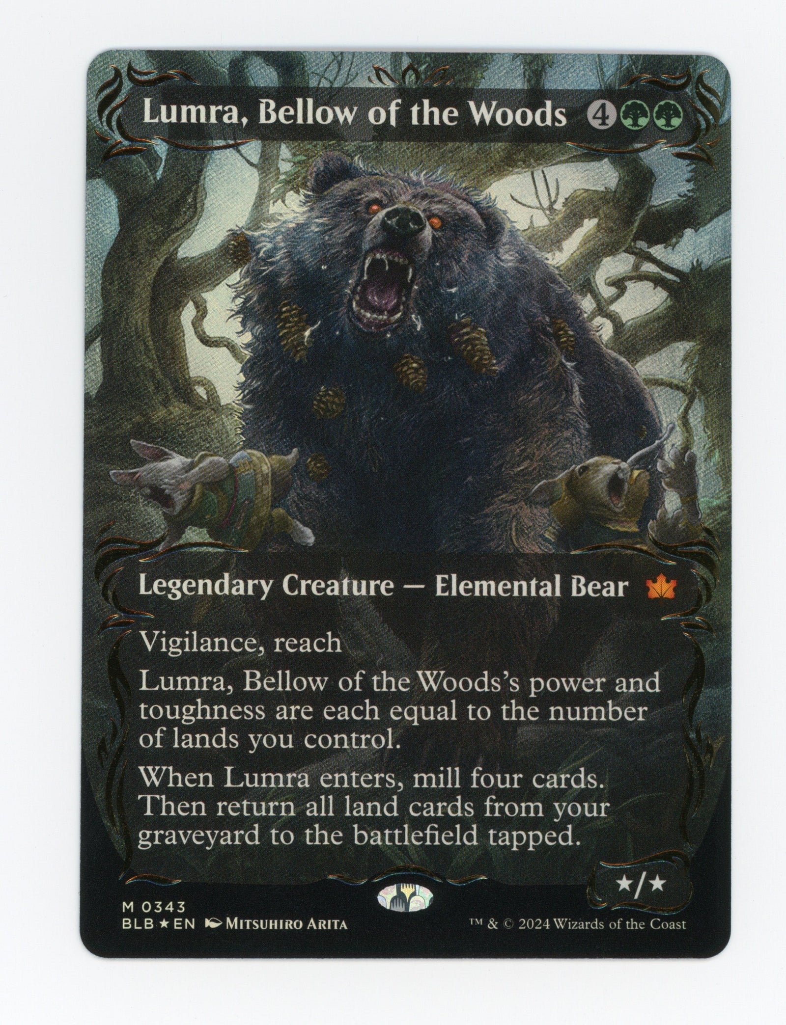 Lumra, Bellow of the Woods — Borderless|Anime|Raised Foil — ID 17737