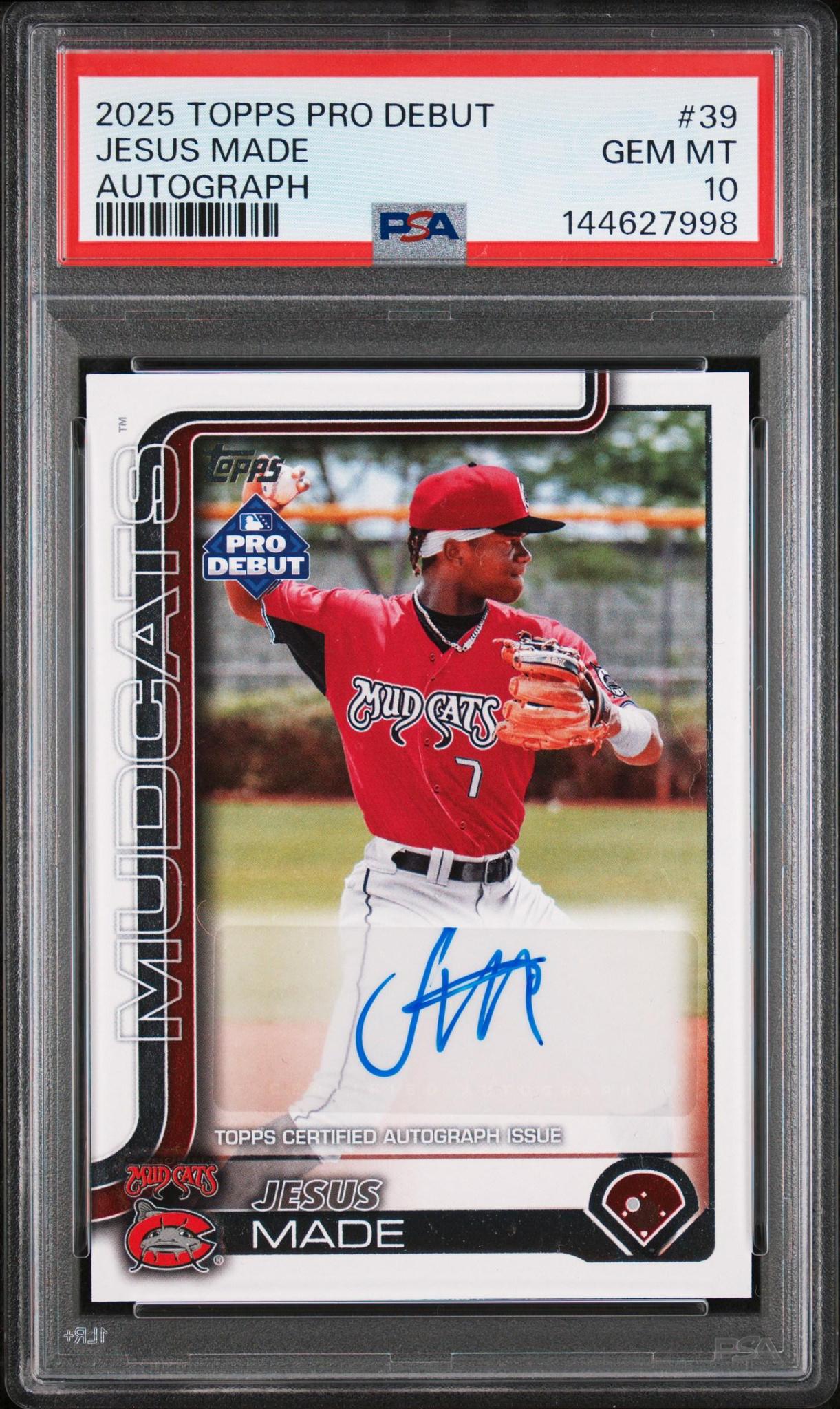 2025 Topps Pro Debut Jesus Made #39 Autograph PSA 10