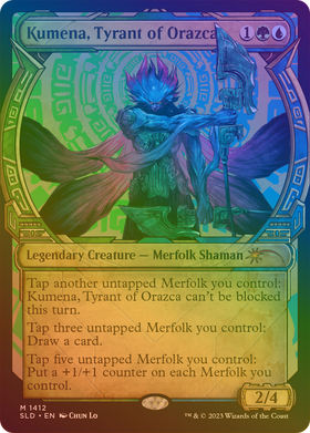 Kumena, Tyrant of Orazca (SLD-1412â˜…) - Secret Lair Drop: (Showcase) Foil