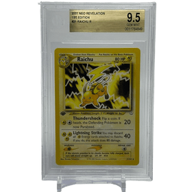 2001 Pokémon Neo Revelation 1st Edition Raichu R 21/64 BGS 9.5