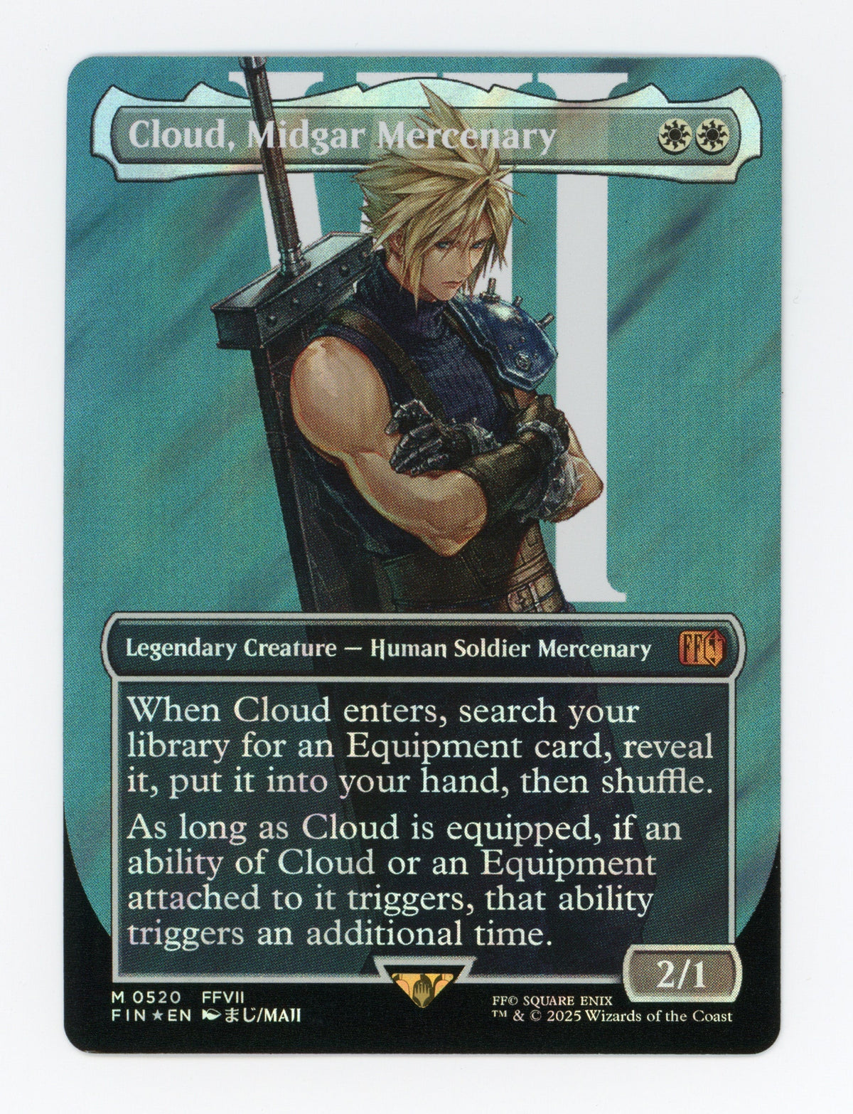 Cloud, Midgar Mercenary — Borderless|Character|Surge Foil — ID 17115