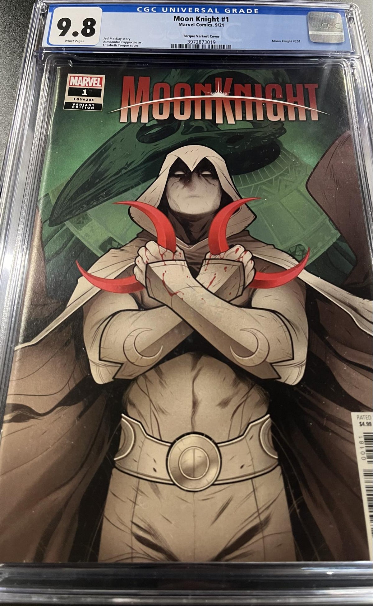 CGC 9.8 Moon Knight #1 Elizabeth Torque Variant Cover