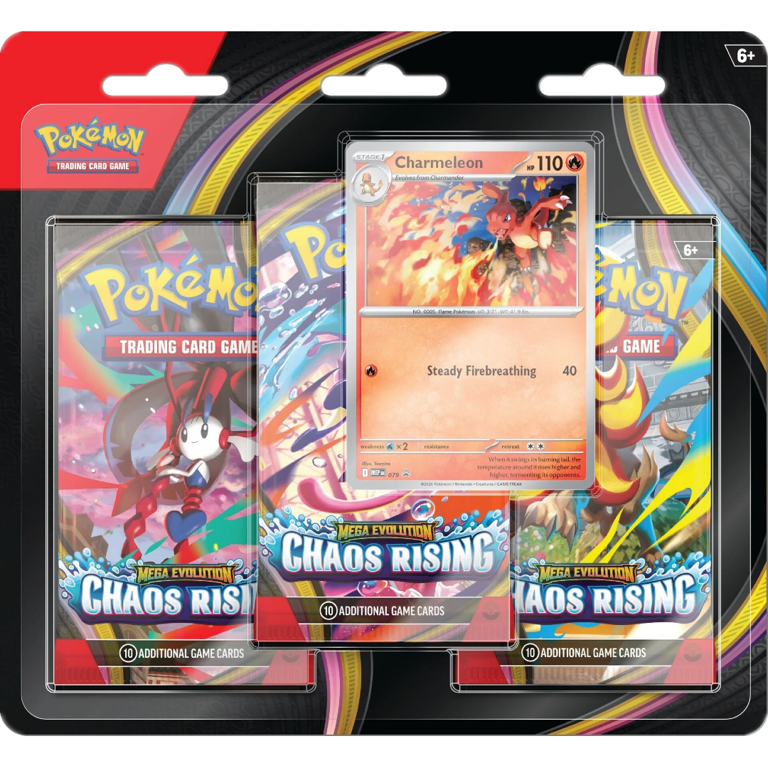 Mega Evolution: Chaos Rising 3-Pack Blister