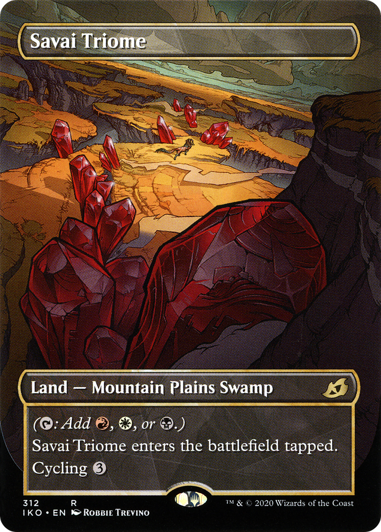 Savai Triome (IKO-312) - Ikoria: Lair of Behemoths: (Showcase) (Borderless) Foil