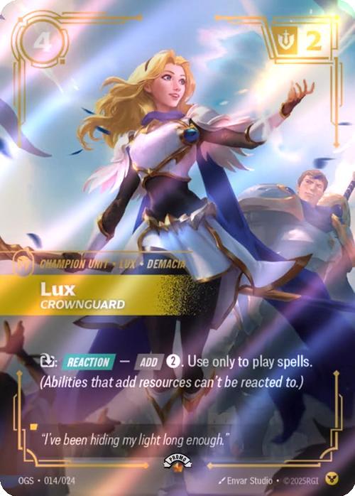 Lux - Crownguard - 014/024 [Riftbound Organized Play Promotional Cards] [Foil]