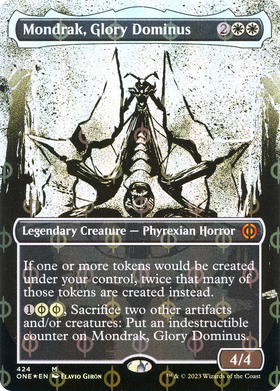 Mondrak, Glory Dominus (ONE-424) - Phyrexia: All Will Be One: (Showcase) (Borderless) Foil