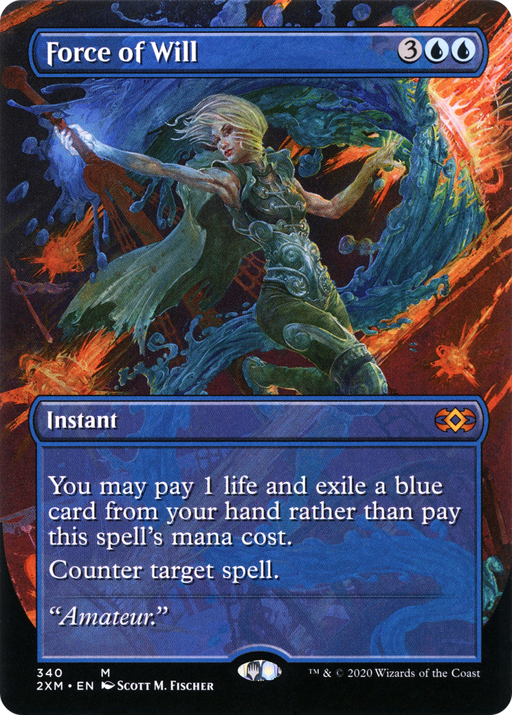 Force of Will (2XM-340) - Double Masters (Borderless) Foil