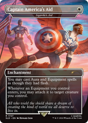 Sigarda's Aid (SLD-1727) - Secret Lair Drop / Captain America's Aid (Borderless)