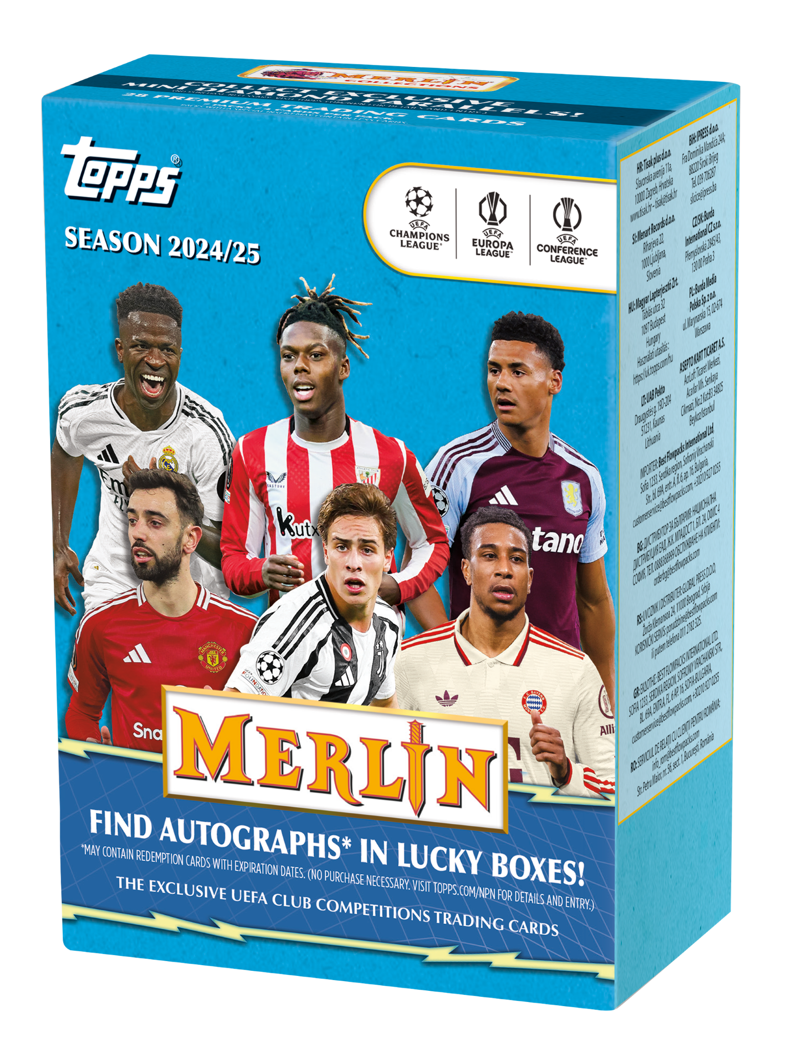 2024/25 Topps UEFA Club Competitions Merlin Chrome Soccer Blaster Box