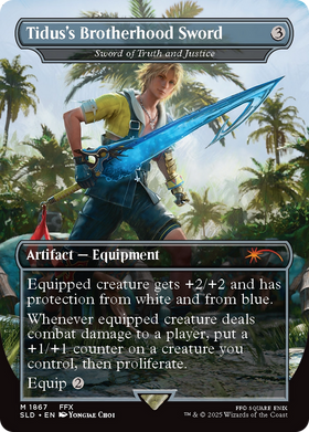 Sword of Truth and Justice (SLD-1867) - Secret Lair Drop / Tidus's Brotherhood Sword (Borderless)