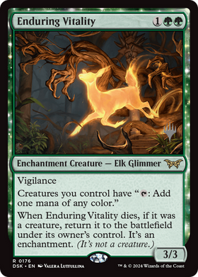 Enduring Vitality (PPDSK-176P) - Duskmourn: House of Horror Promos: (enchantment) Foil