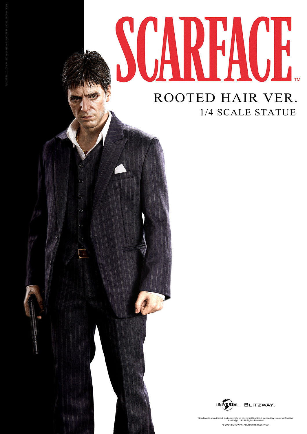 Blitzway Scarface Tony Montana (Rooted Hair Ver.) 1/4 Superb Scale Statue