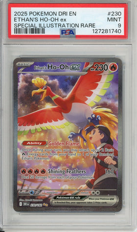 Pokemon Graded: Ethan's Ho-oh ex 230/182 Destined Rivals (2025) SIR PSA 9