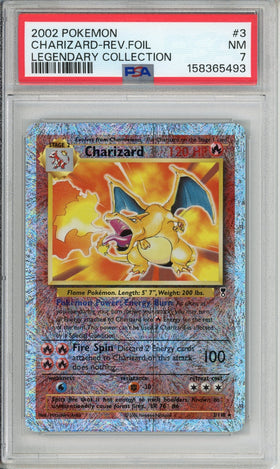 Pokemon Graded: Charizard 3/110 Legendary Collection (2002) Rev. Foil PSA 7