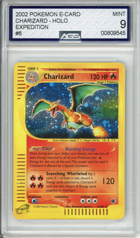 Pokemon Graded: Charizard 6/165 Expedition E-Card (2002) Holo AGS 9