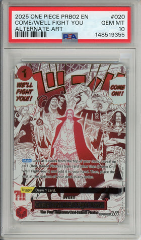 One Piece Graded: Come on!! We'll Fight You!! Alt Art OP09-020 The Best Vol. 2 PSA 10