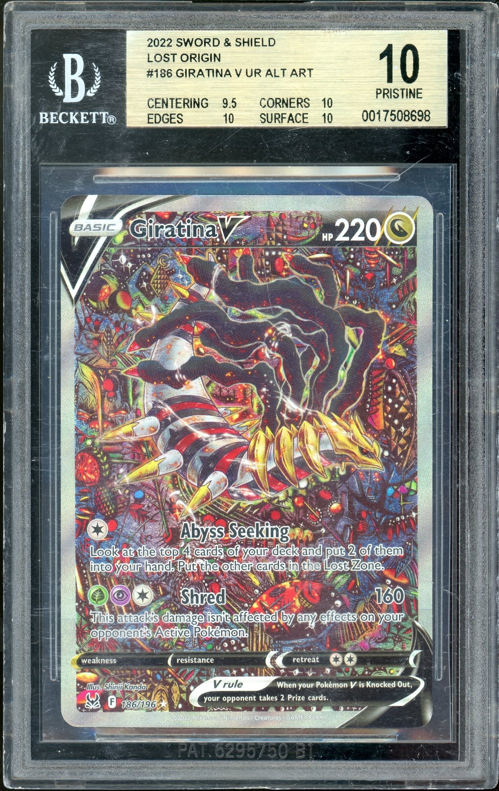 GIRATINA V 186 BGS10 (SMALL CRACK)