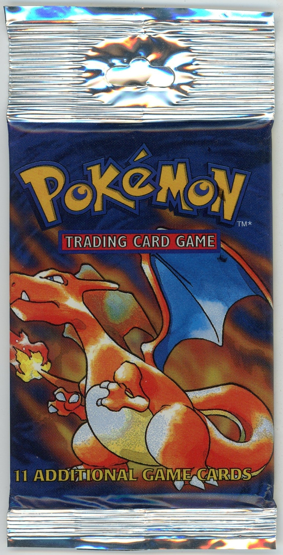 Pokemon: Sealed Base Set Booster Pack (Charizard Art) Long Crimp - Sharpie On Pack