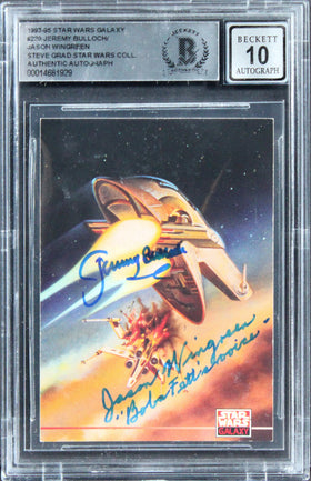 (2) Bulloch & Wingreen Signed 1993 Star Wars Galaxy #220 Card Auto 10 BAS Slab