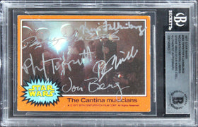 (5) Phil Tippett, Penny McCarthy +3 Signed 1977 Star Wars #283 Card BAS Slabbed
