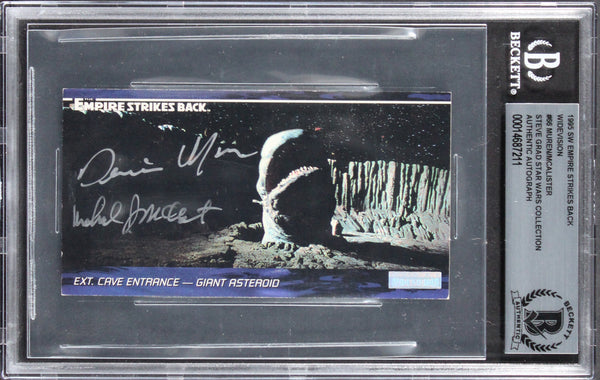 (2) Muren & McAlister Signed 1995 Star Wars ESB Widevision #86 Card BAS Slabbed