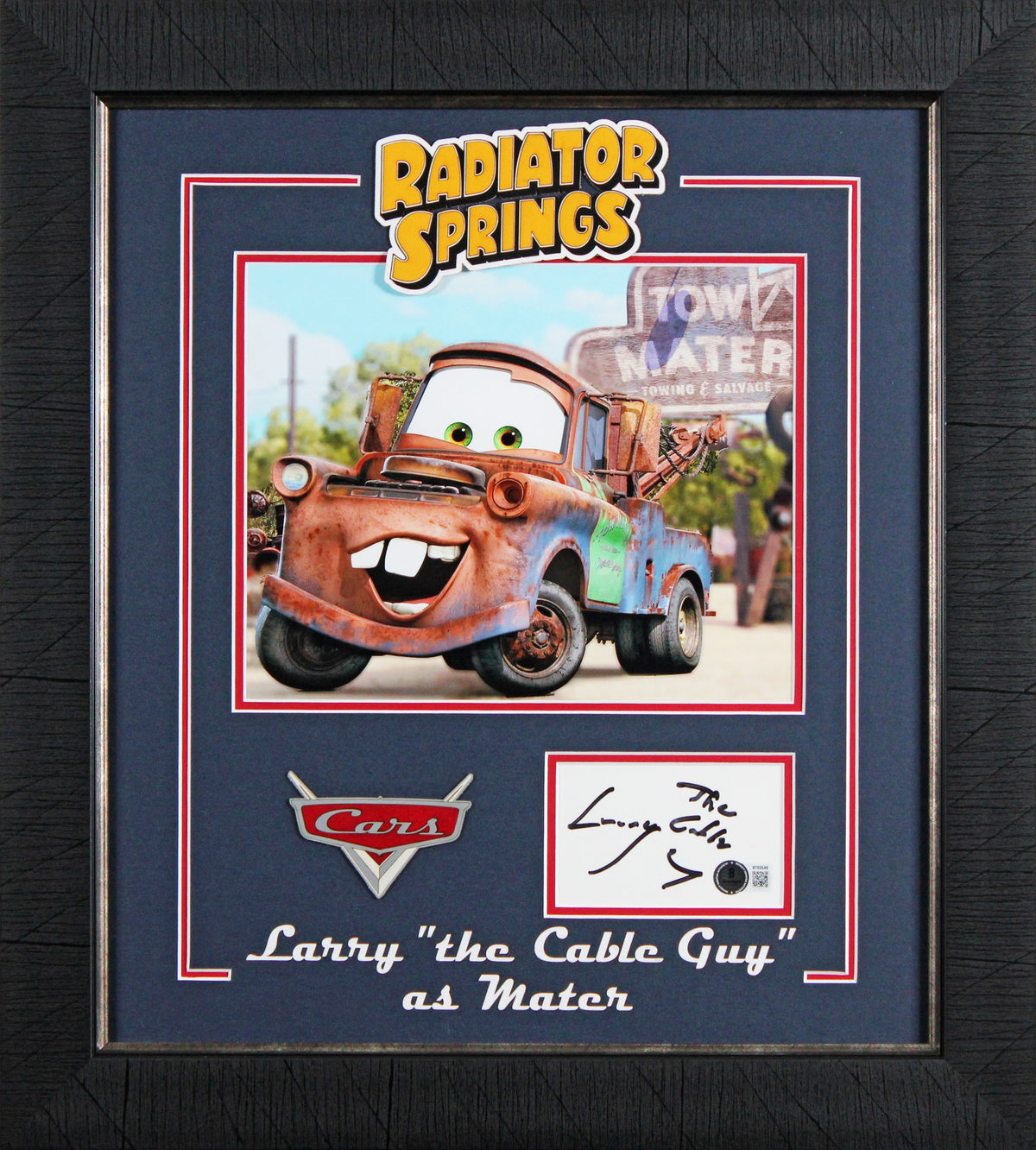 Larry The Cable Guy Cars Authentic Signed Framed Display Autographed BAS