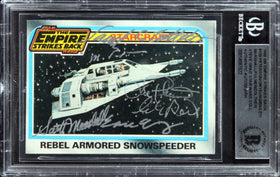 Star Wars (6) Bailey +5 Signed 1980 SW Empire Strikes Back #139 Card BAS Slabbed