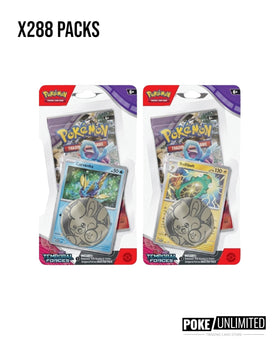 Pokémon TCG Scarlet & Violet—Temporal Forces Checklane Blister Case — 288 Count