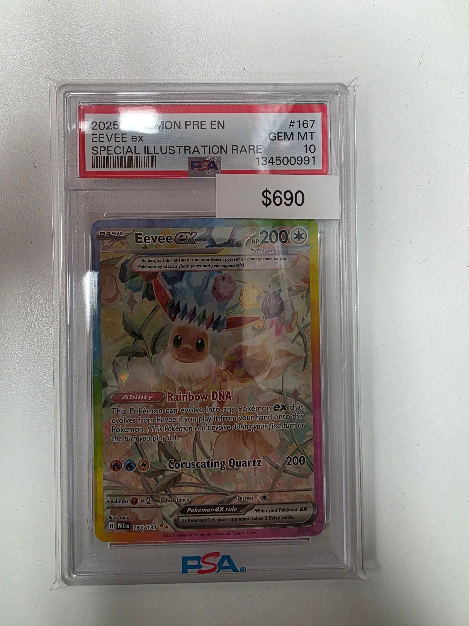 Pokemon Eevee Prismatic Evolution 167/131 PSA 10