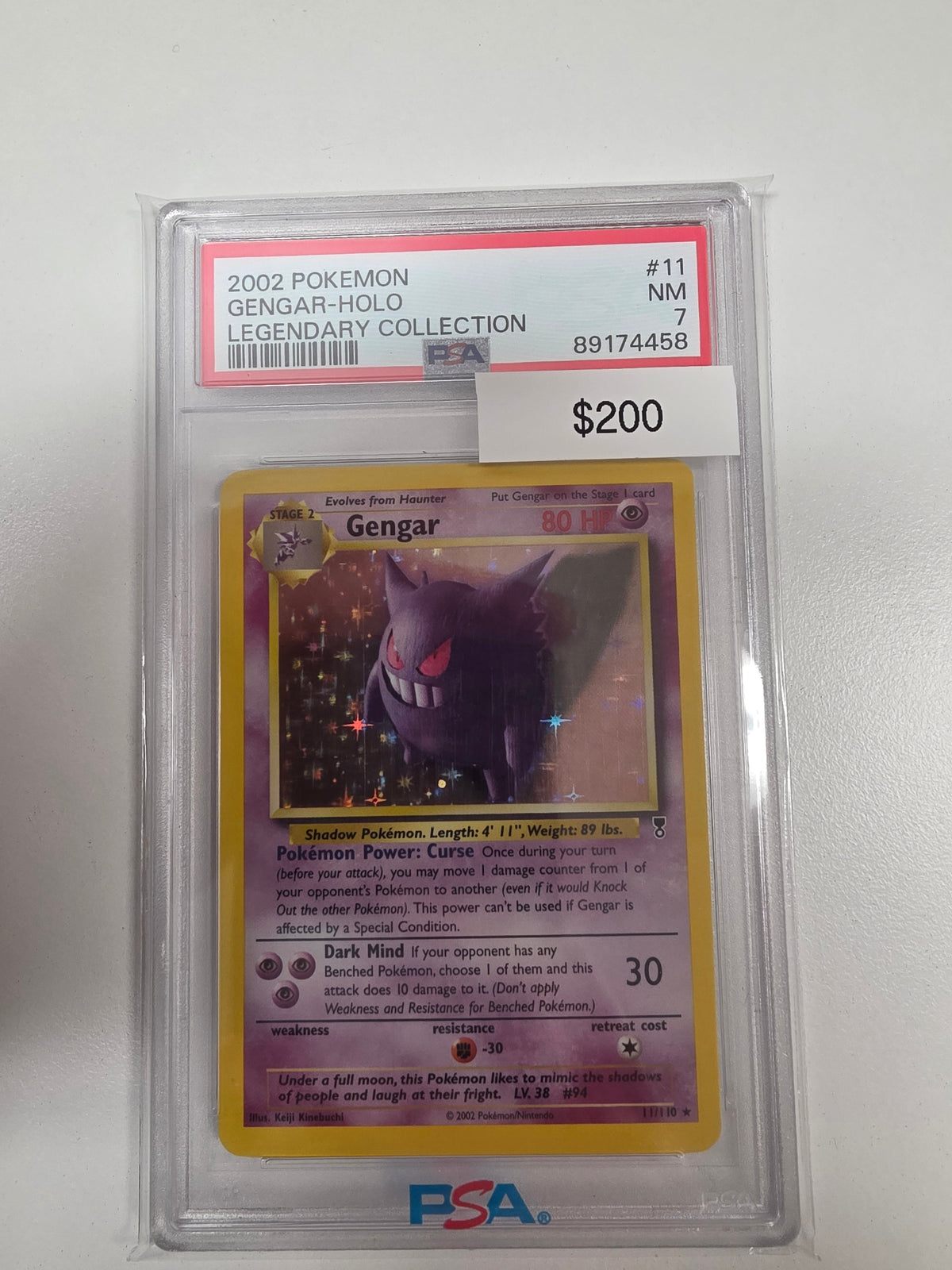 Pokemon Gengar Legendary Collection 11/110 PSA 7