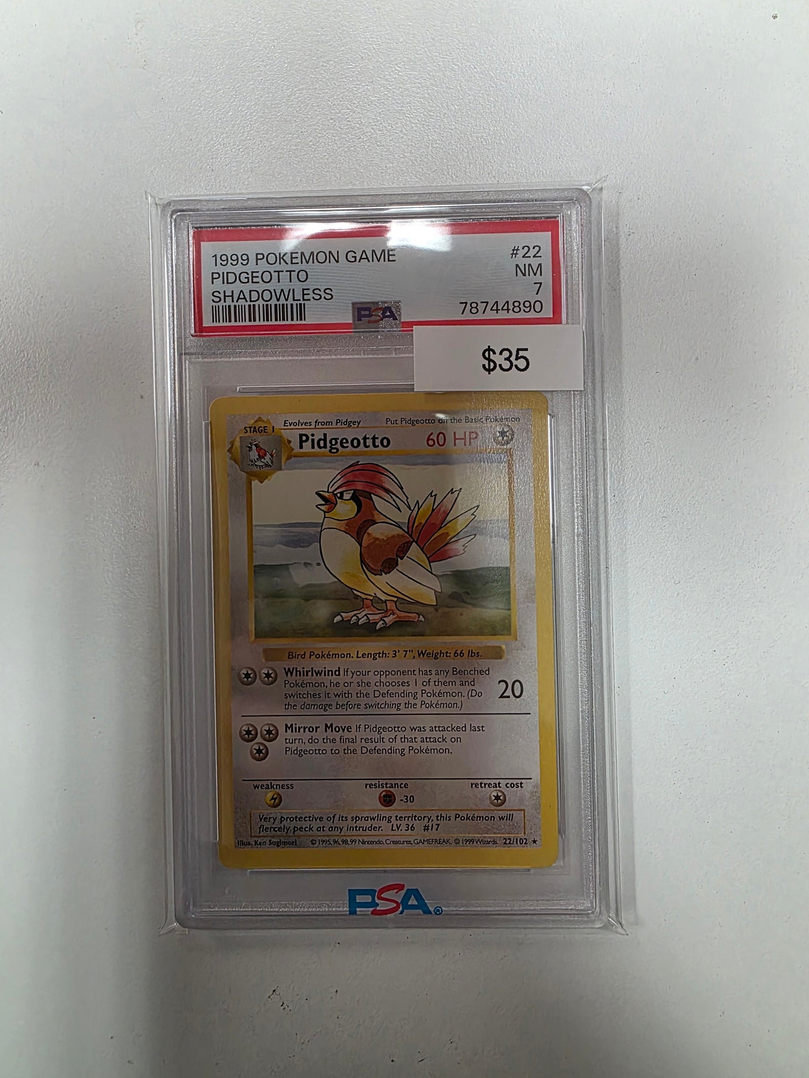 Pokemon Pidgeotto Shadowless 22/102