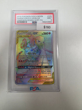 Pokemon Gardevoir & Sylveon GX 225/214 PSA 9