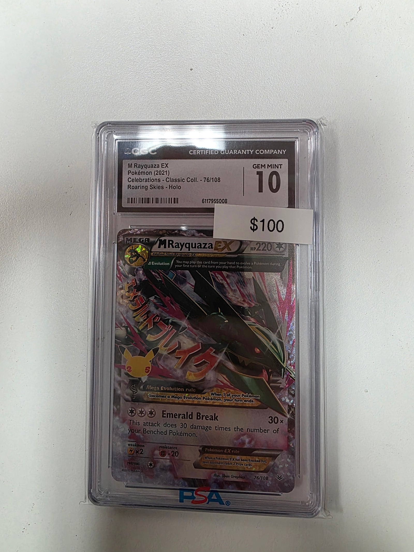 Pokemon Rayquaza ex Celebrations 76/108 CGC 10