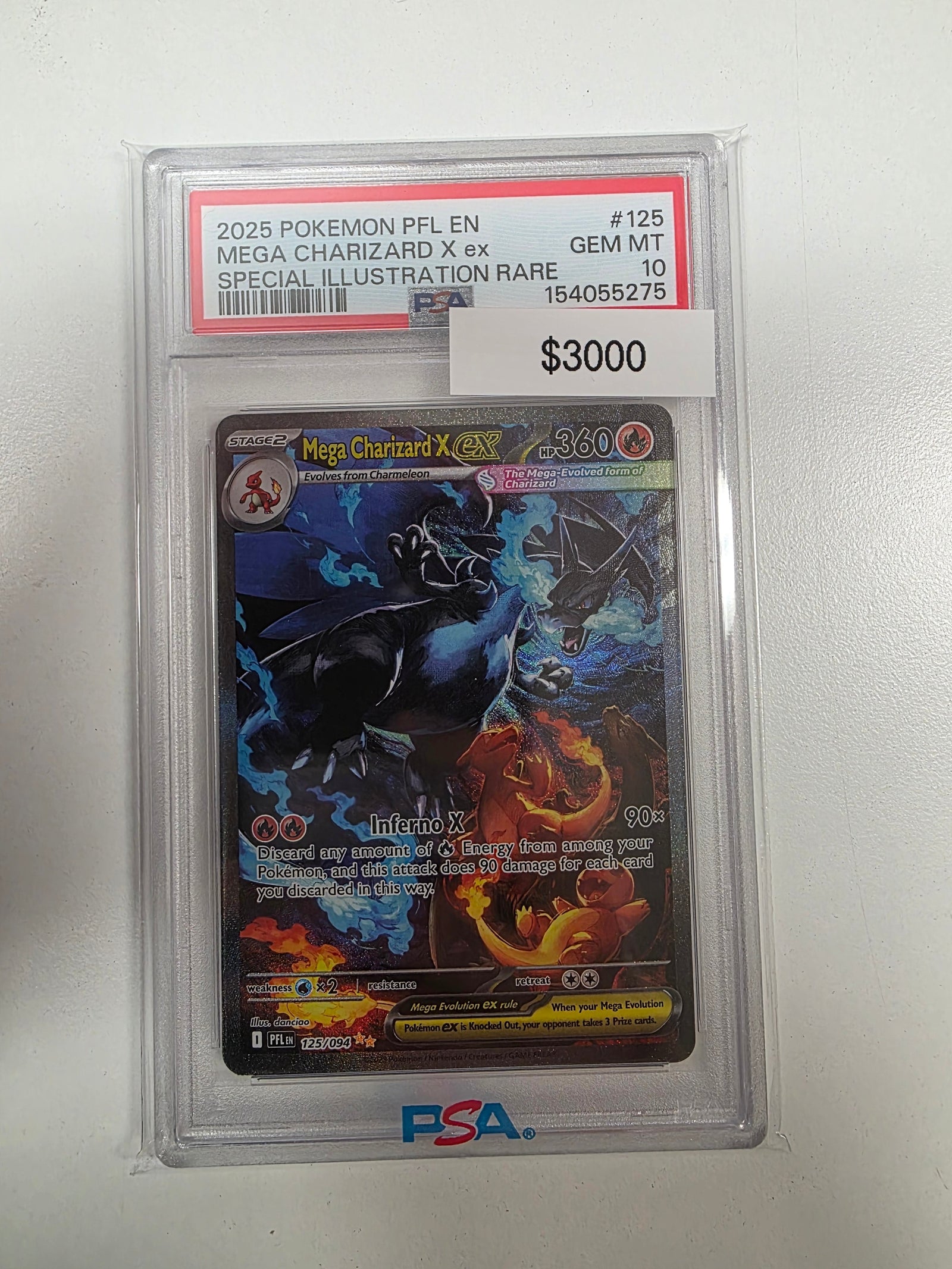 Pokemon Mega Charizard X ex 125/094 PSA 10