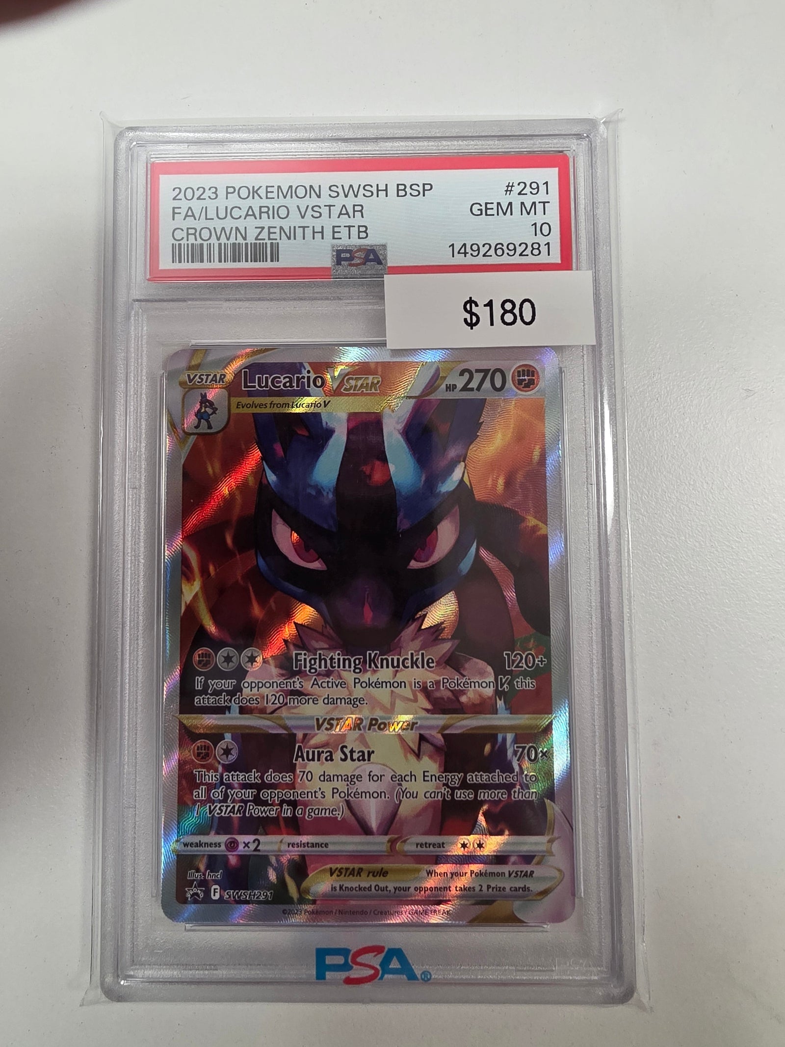 Pokemon Lucario Vstar swsh291 PSA 10