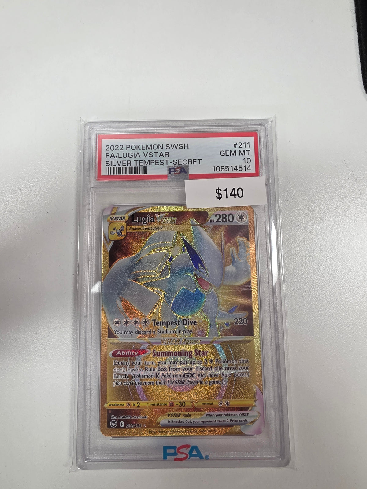 Pokemon Lugia Vstar 211/195 PSA 10