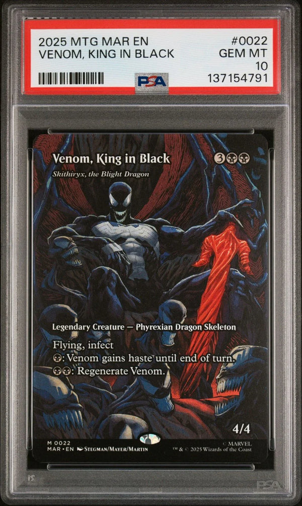 2025 Magic MTG Marvel's Spider-Man MAR 0022 Venom, King In Black - PSA Graded Card